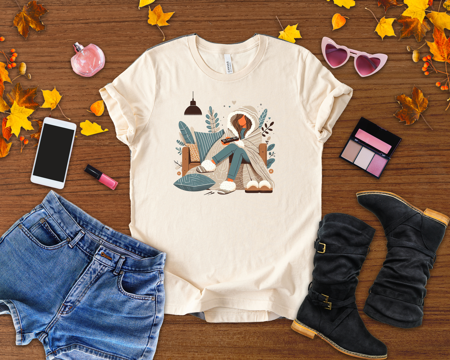 In My Lazy Era Relax and Unwind | Girl on Sofa with Remote Graphic T-Shirt