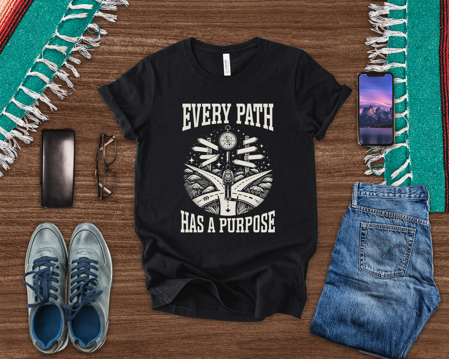 Lost in the Right Direction Every Path Has a Purpose | Intersection Journey Graphic T-Shirt