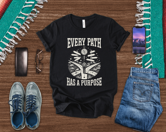 Lost in the Right Direction Every Path Has a Purpose | Intersection Journey Graphic T-Shirt
