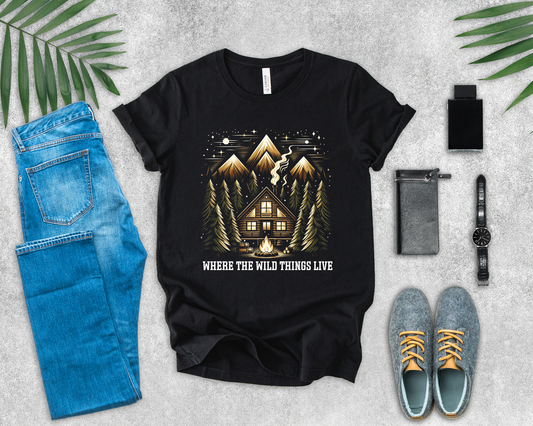 Nature is home shirt, cabin life tee, wilderness living t shirt, off grid lifestyle shirt, cozy nature retreat shirt, forest cabin apparel