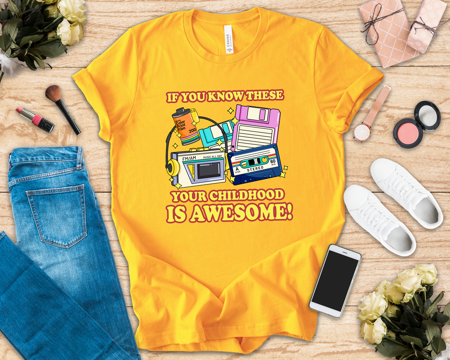 If You Know These Your Childhood was Awesome T-Shirt – Retro Nostalgia Tech Tee