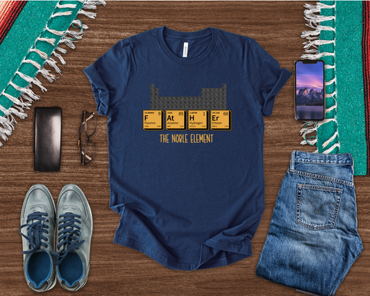 Funny Periodic Table T-Shirt – F At H Ar The Nobel Element Science Pun Tee