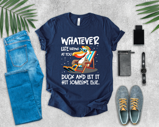 Funny Pelican Duck and Relax T-Shirt – Chill Beach Life Cartoon Bird Pun Tee