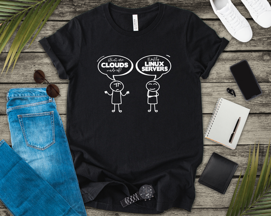 Mostly Linux Servers Funny Cloud T-Shirt