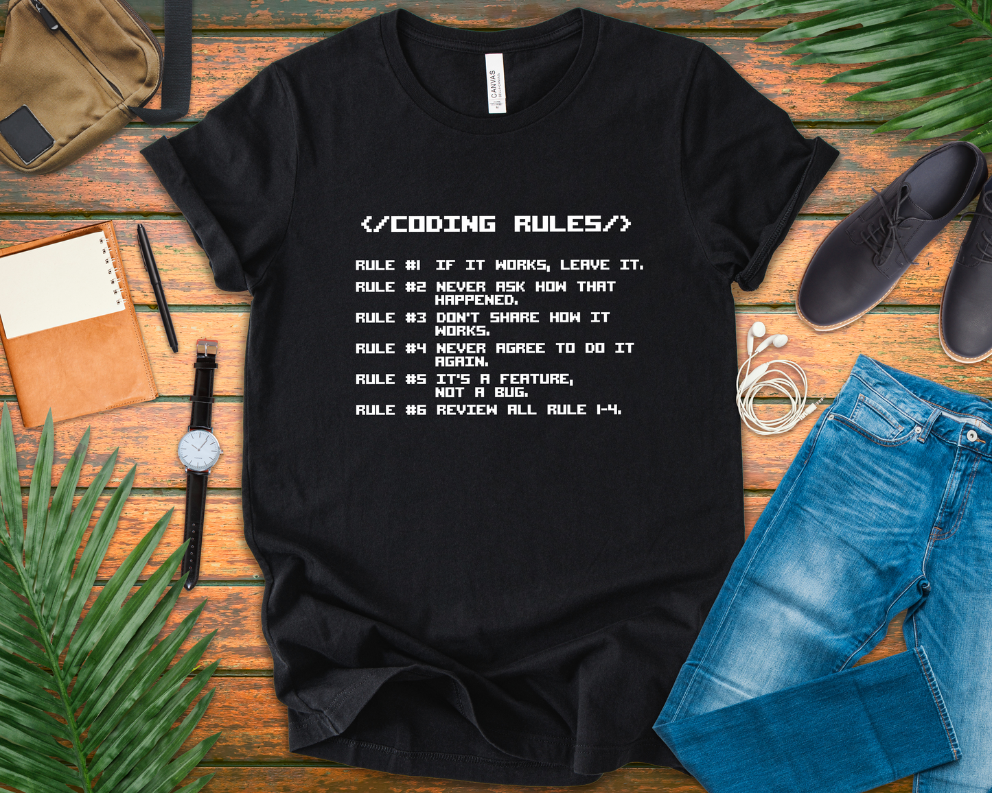 Coding RULES Funny MS-DOS Prompt T-Shirt