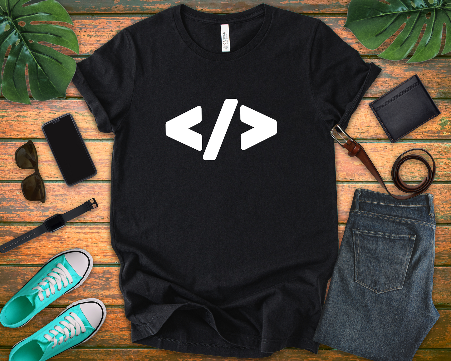 Minimalist Coding Symbol "</>" T-Shirt