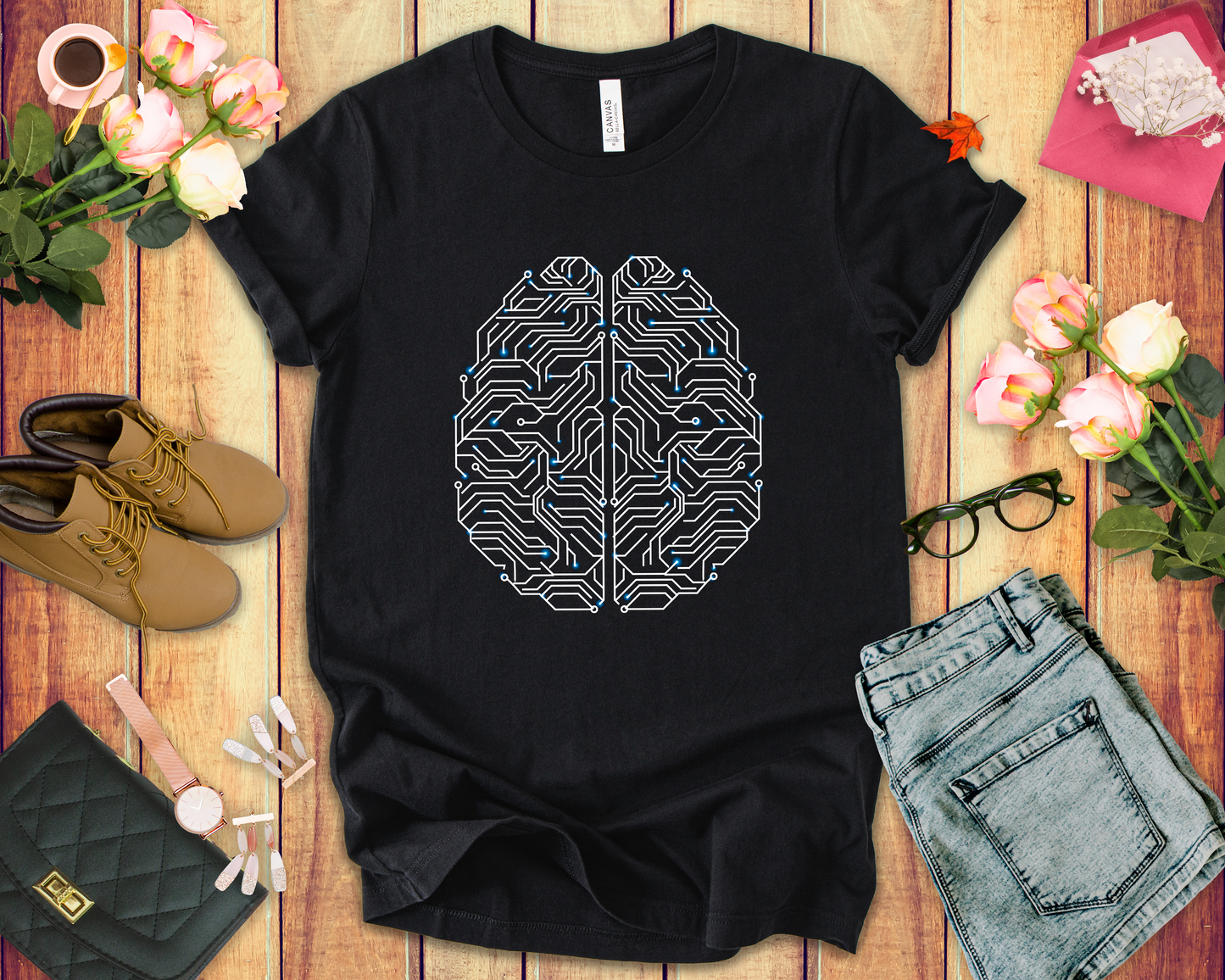 Digital Brain Circuit Tshirt – Circuit Diagram Neural Connections