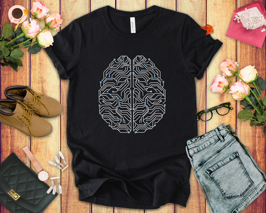 Digital Brain Circuit Tshirt – Circuit Diagram Neural Connections