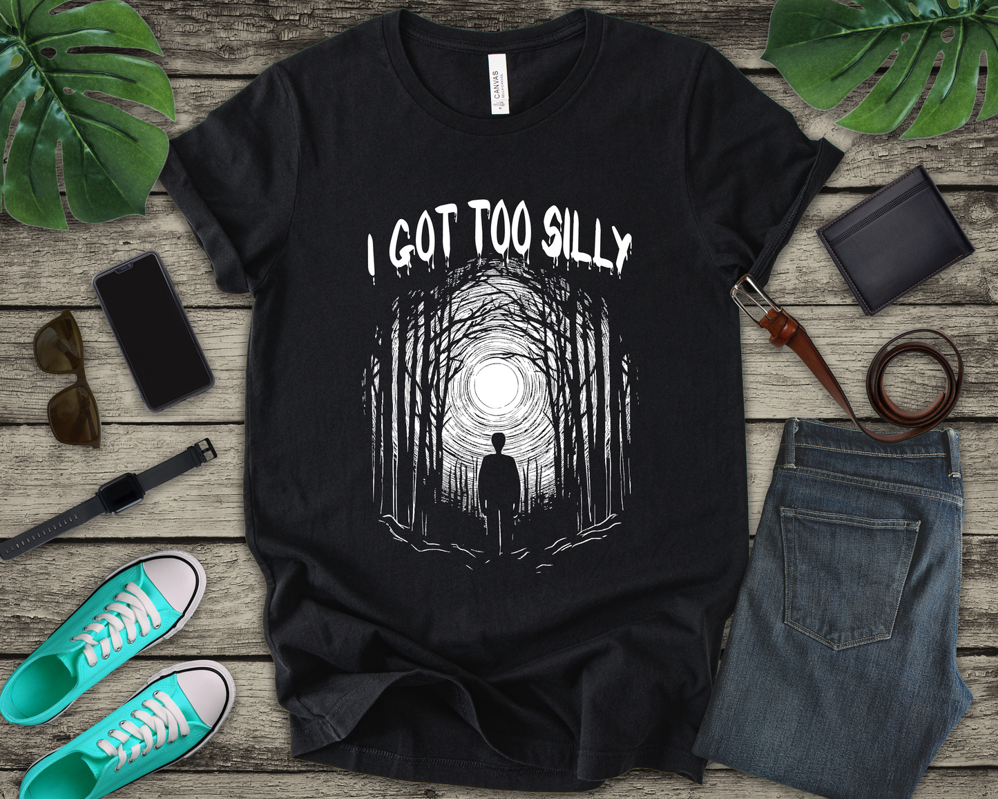 I Got Too Silly Tshirt – Walking Toward a Bright Forest Light Graphic