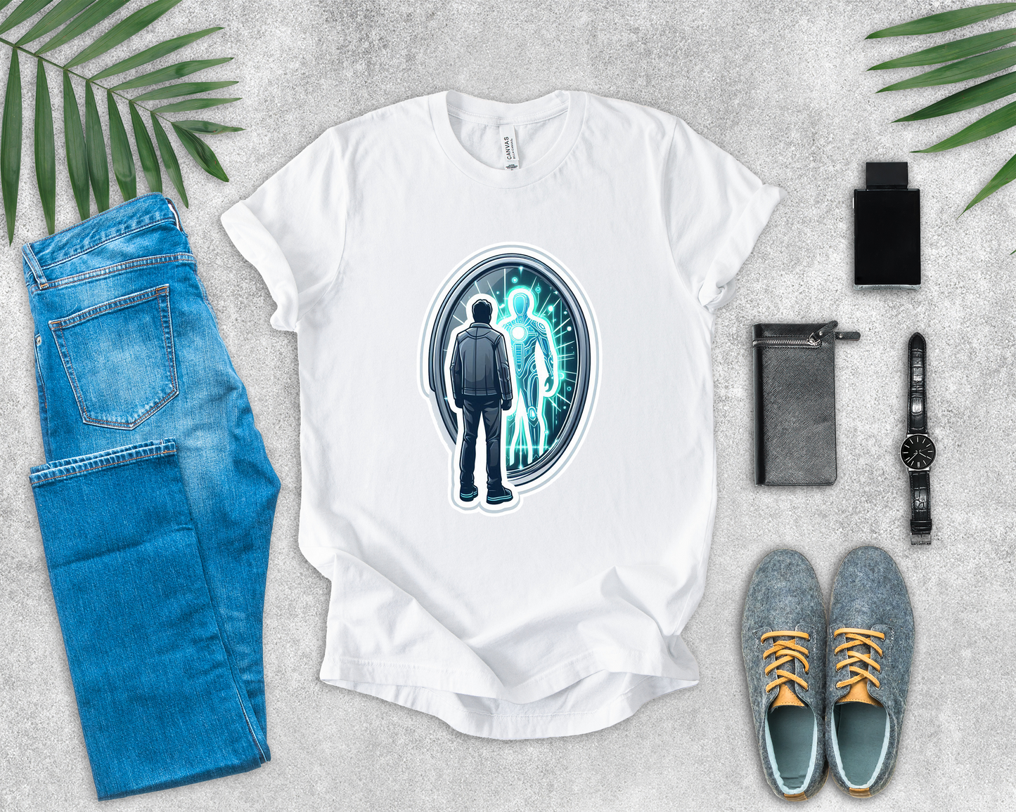 The Other Me is Winning Tshirt – Digital Mirror Reflection Graphic