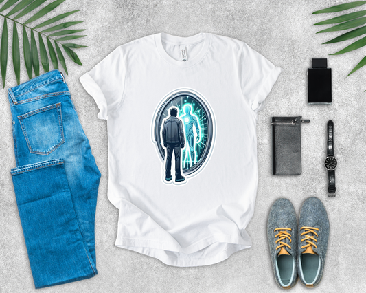 The Other Me is Winning Tshirt – Digital Mirror Reflection Graphic