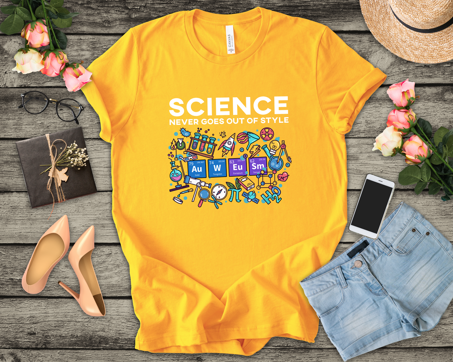 Periodically Awesome Tee, Funny Chemistry Shirt, Science Nerd Graphic, Periodic Table Pun Top, Geeky Cool Gift