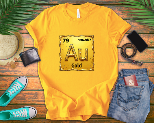 Gold Because I’m Worth It Tee, Science Glam Shirt, Chemistry Humor Tee, Periodic Table Graphic Top, Self Worth Gift