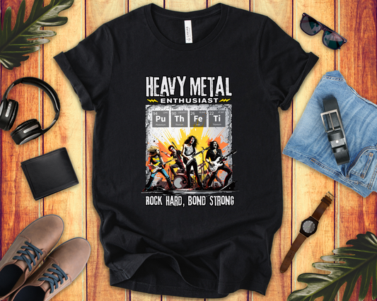 Heavy Metal Enthusiast Tee, Rock Vibes Shirt, Chemistry Pun Top, Science Humor Graphic Tee, Music + Science Gift