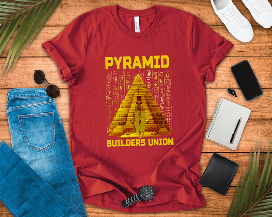 Pyramid Builders Union Tee, Ancient Worker Pride Shirt, Historical Labor Graphic, Egypt Crew Top, Stone by Stone Gift
