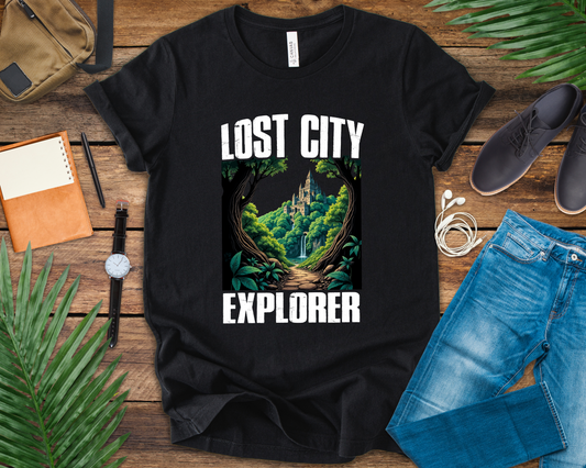 Lost City Explorer Tee, History Adventure Shirt, Archaeology Trek Top, Ancient Mystery Graphic, Discovery Fan Gift