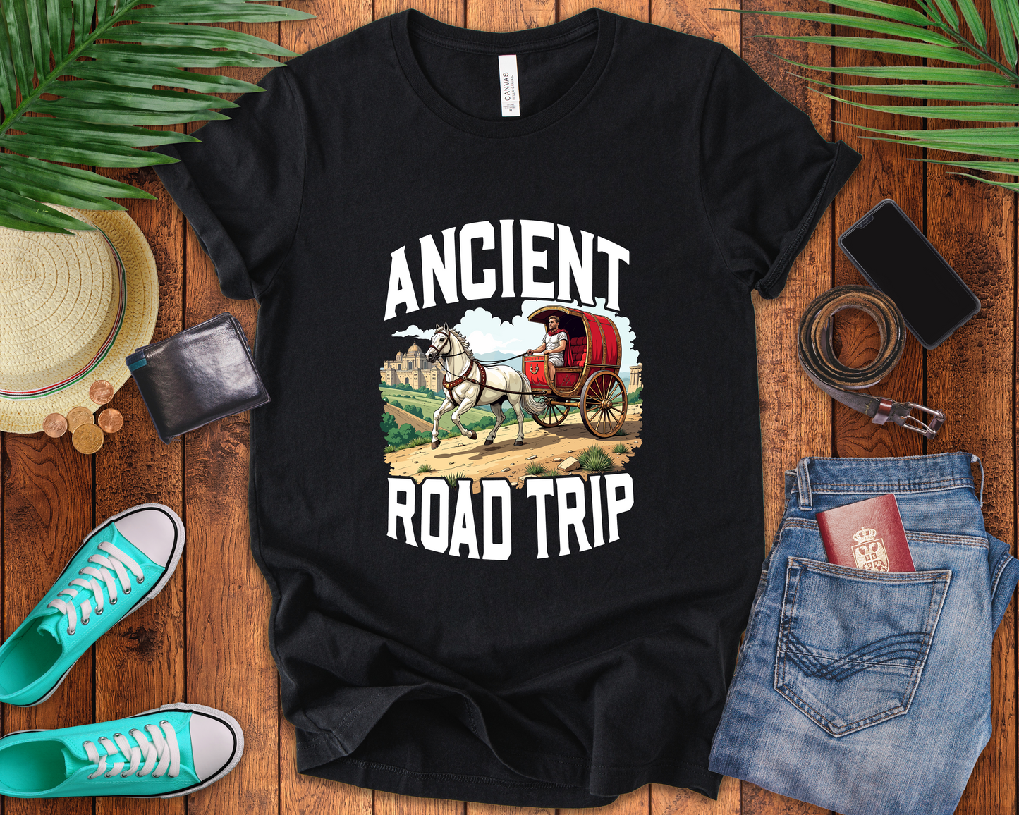 Ancient Road Trip Tee, History Explorer Shirt, Archaeology Adventure Top, Cultural Heritage Graphic, Travel Through Time Gift