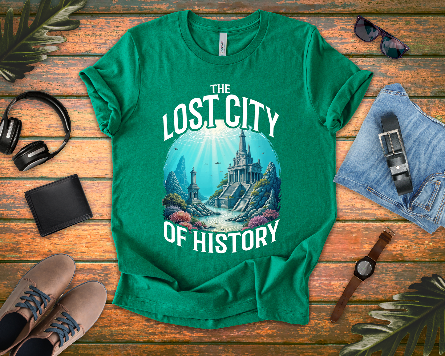 Sunken Cities of the Past Tee, Lost World History Shirt, Ancient Civilizations Graphic Tee, Underwater Discovery Top, Explorer Gift