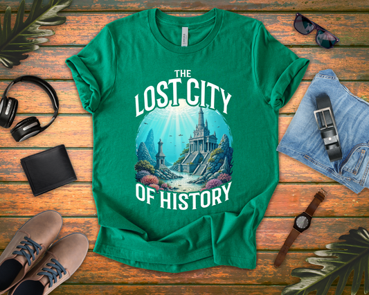 Sunken Cities of the Past Tee, Lost World History Shirt, Ancient Civilizations Graphic Tee, Underwater Discovery Top, Explorer Gift
