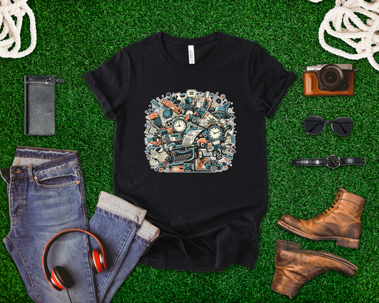 Urban Overload: Crowded Objects T-Shirt