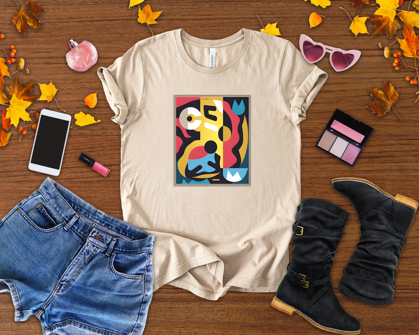 Modern Art Connoisseur Tshirt – Bold Abstract Graphic Design