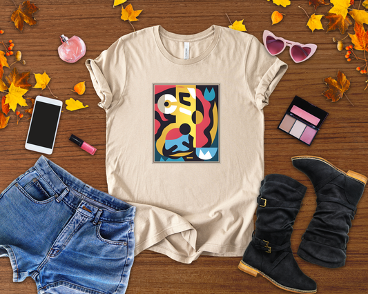 Modern Art Connoisseur Tshirt – Bold Abstract Graphic Design