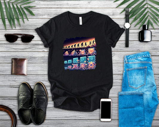 Cave Art to NFTs: The Evolution of Creativity Tshirt