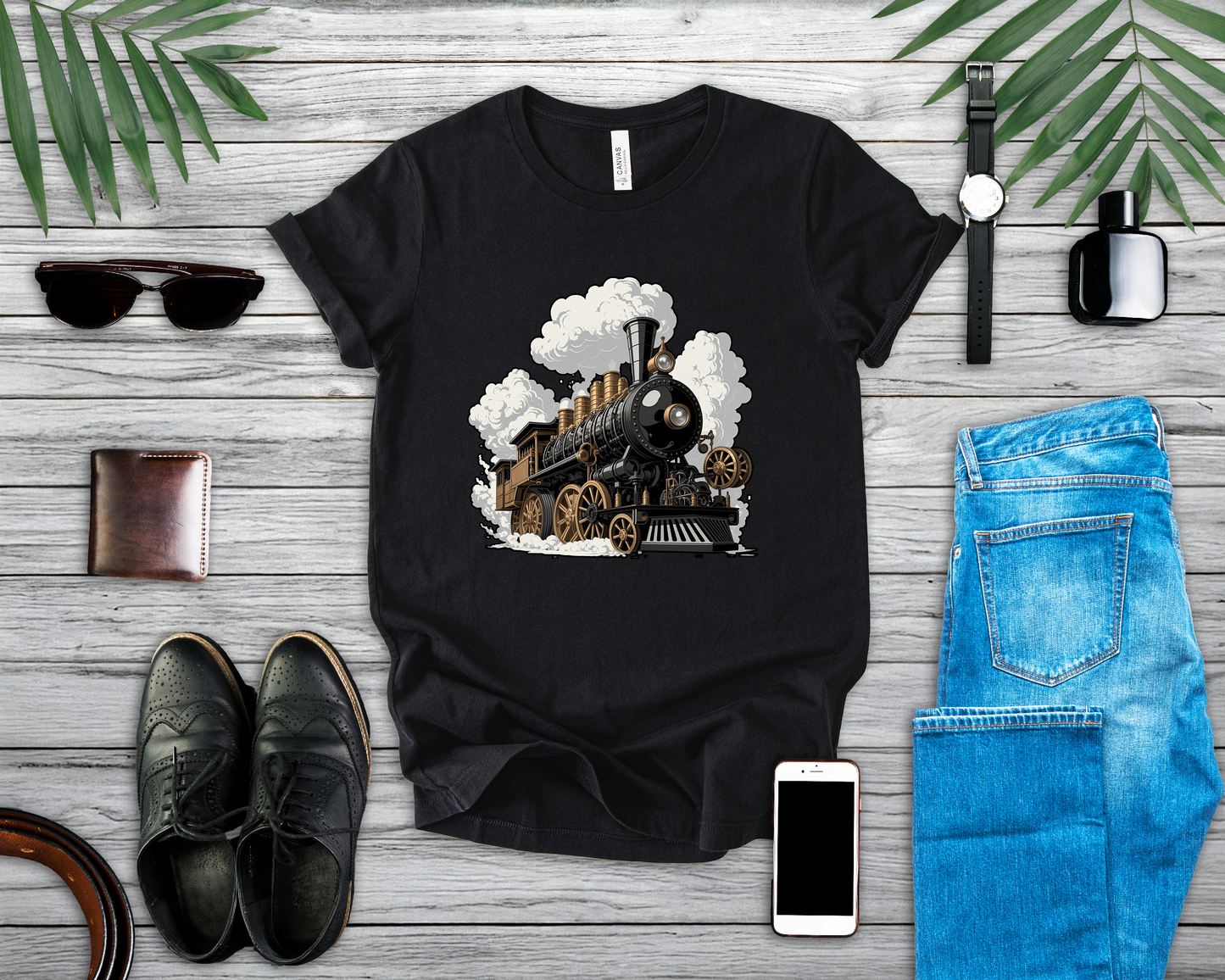 Steam locomotives Steam Power Changed Everything Tshirt – Historic Steam Train Graphic