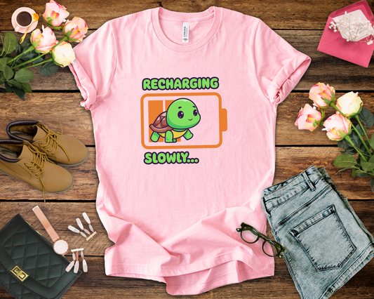 Energy Saving Mode Activated Tee, Lazy Mood Shirt, Low Power Graphic Tee, Relatable Humor Top, Do Less Gift