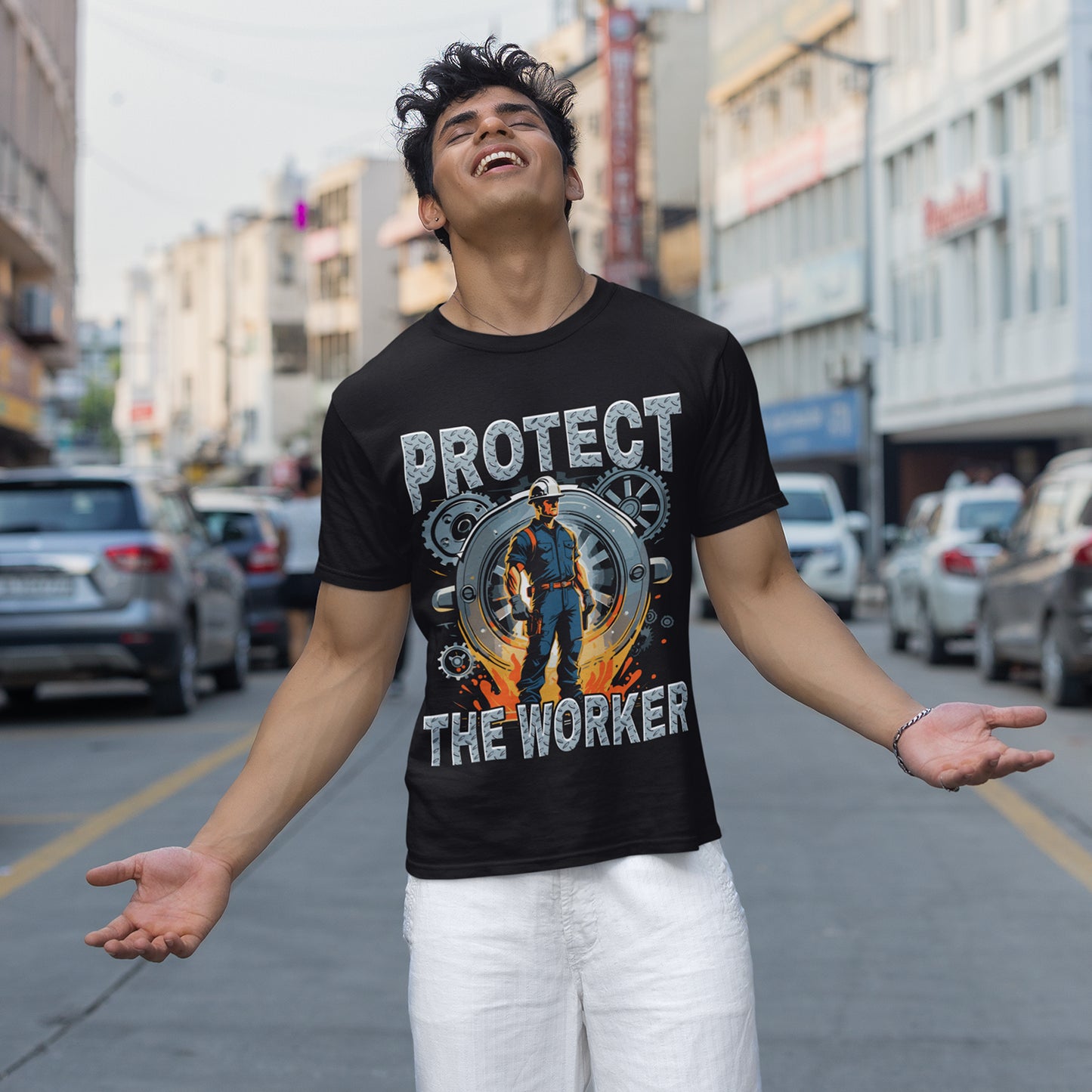 Protect The Worker - Industrial Safety T-Shirt