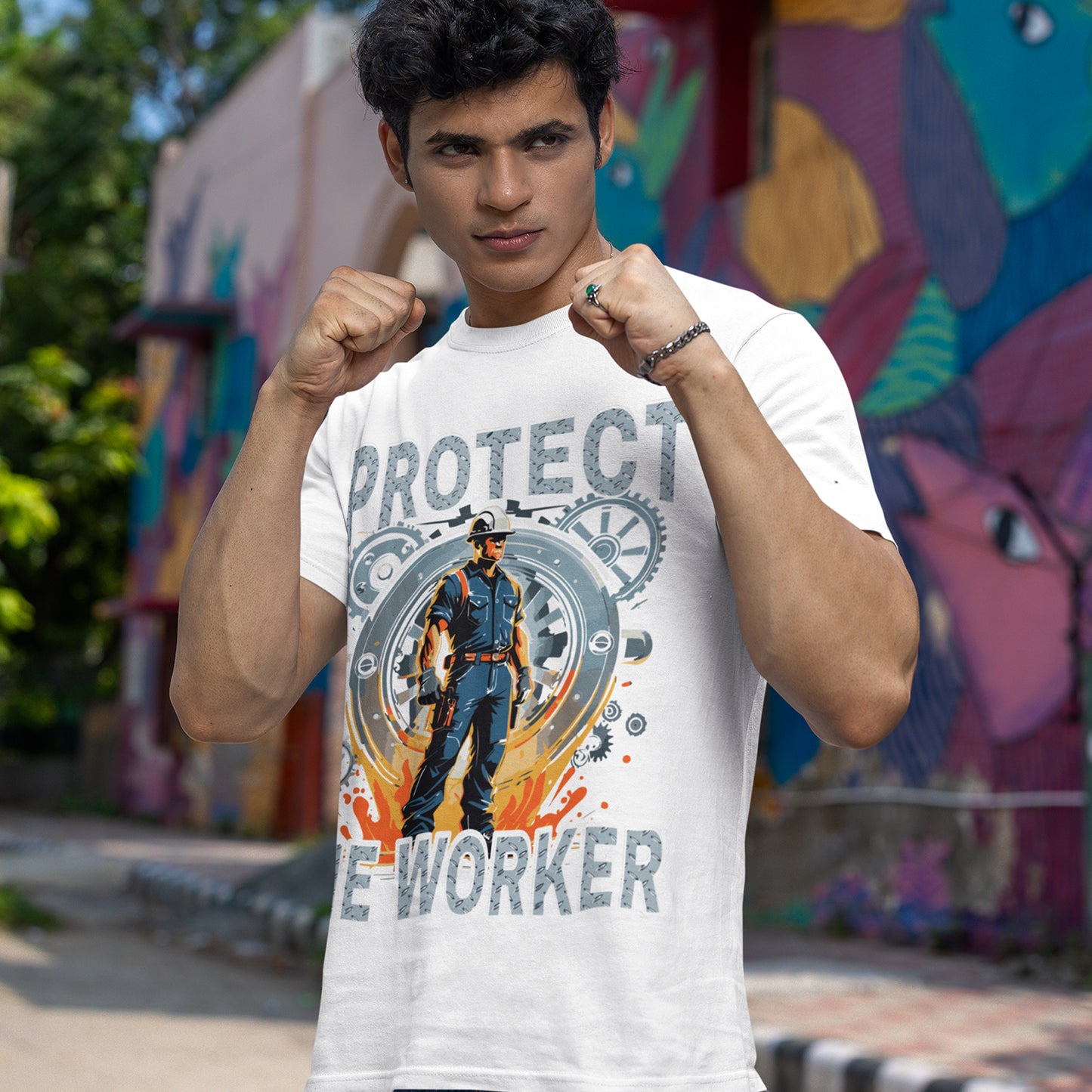 Protect The Worker - Industrial Safety T-Shirt