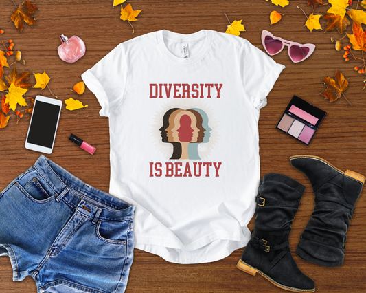 Diversity Is Beauty – Faces in Every Shade Inclusive Graphic T-Shirt