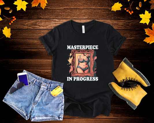 Masterpiece in Progress – Bodies Are Art in Photo Frame Body Positive Graphic T-Shirt