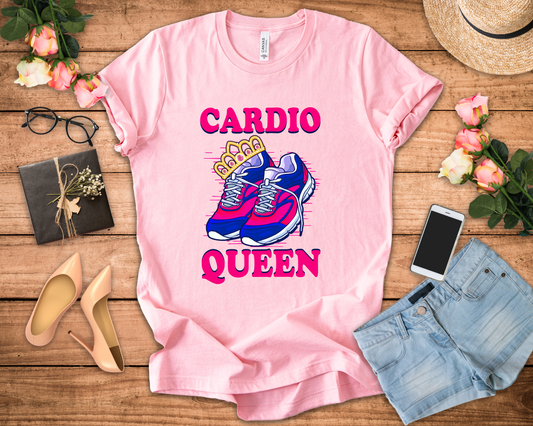 Cardio Queen Shirt, Funny Gym Tee, Fitness Lover Shirt, Workout Queen Top, Exercise Motivation Shirt, Gym Life Tee, Cardio Gift