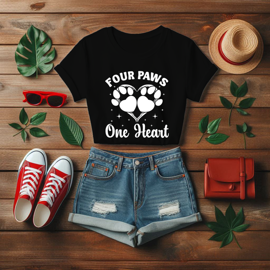 Four Paws, One Heart T-Shirt