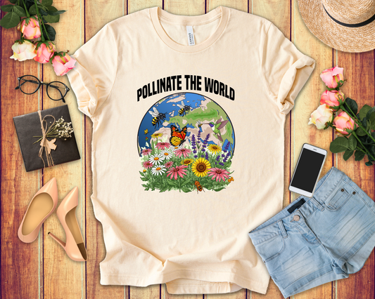 Nature’s MVP Pollinators Tee, Bee and Butterfly Shirt, Eco Awareness Graphic Tee, Garden Life Top, Wildlife Hero Gift