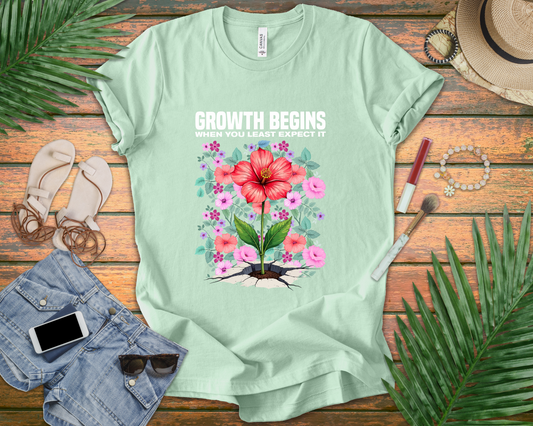 Bloom Where You Are Planted Tee, Inspirational Quote Shirt, Personal Growth Top, Garden Life Tee, Flourish Message Gift