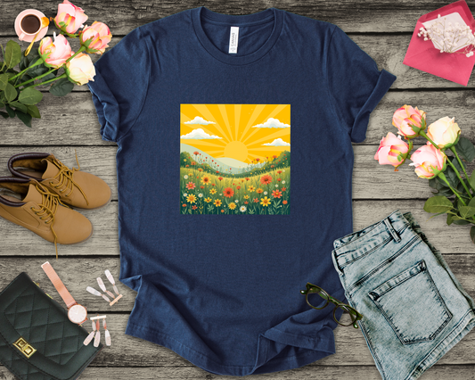 Spring in Full Bloom Tee, Seasonal Vibe Shirt, Floral Mood Top, Happy Growth Graphic Tee, Garden Lover Gift Shirt