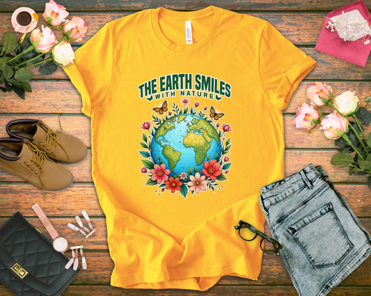 The Earth Smiles In Flowers Shirt, Nature Inspired Floral Tee, Earth Day Garden T Shirt, Botanical Art Apparel, Bloom With Nature Top