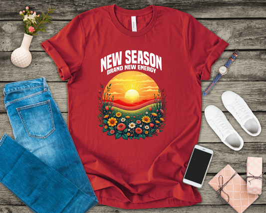 New Season New Energy Tee, Fresh Start Shirt, Spring Reset Top, Personal Growth Tee, Motivational Mood Tee