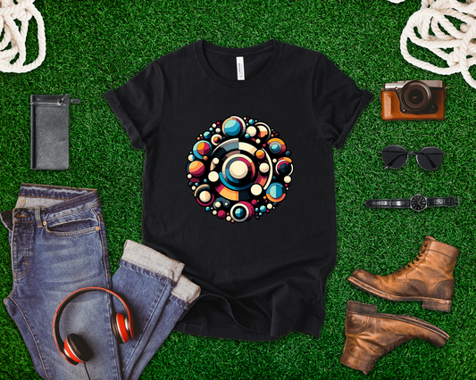 Circular Harmony – Colorful Circles Pattern Graphic T-Shirt