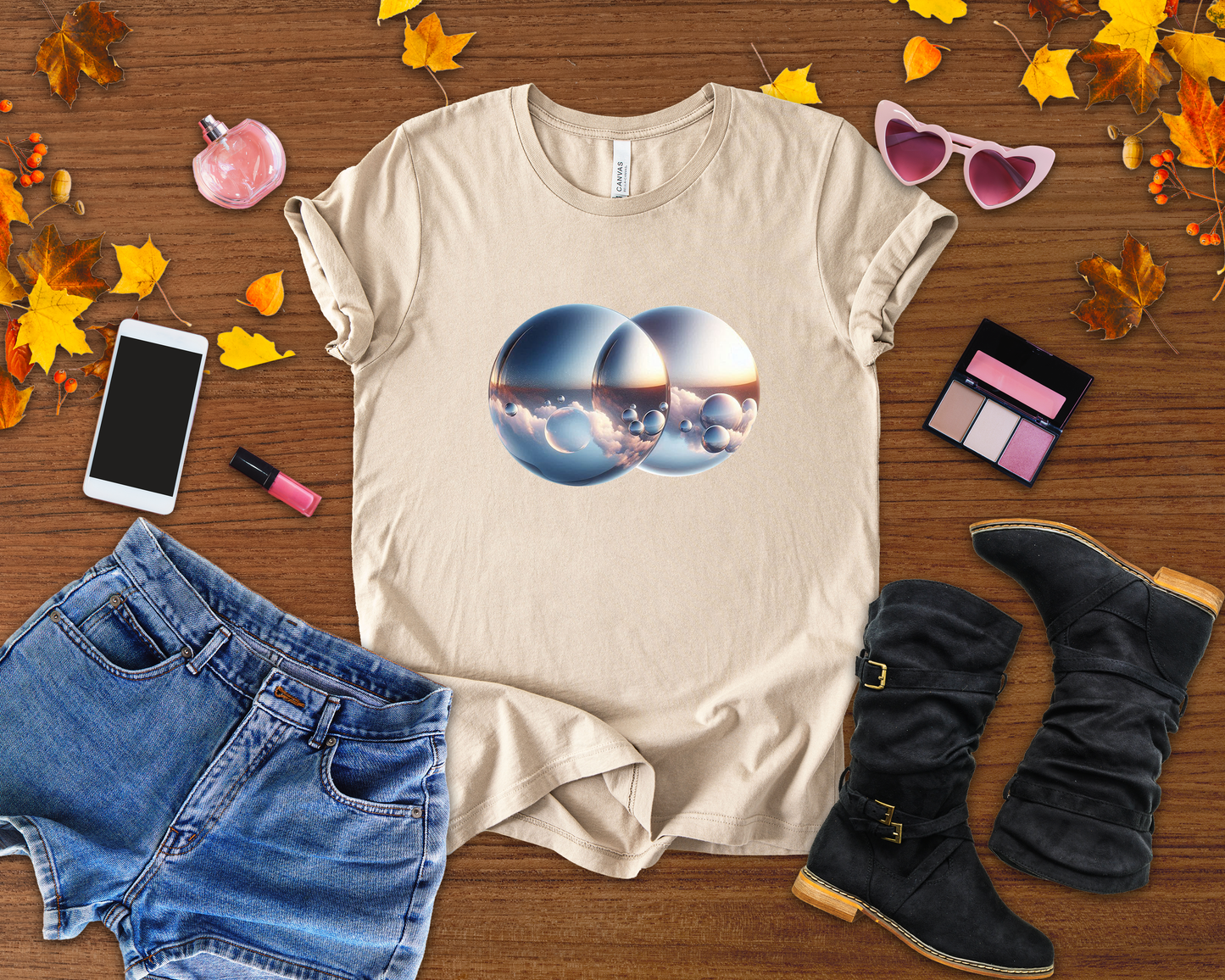 Parallel Universe Portal – Illusional Bubble Window Graphic T-Shirt
