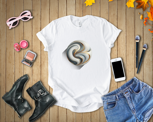 Liquid Marble – Flowing Marble Effect Abstract Graphic T-Shirt