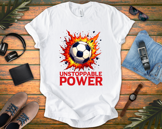 Goal Explosion Soccer Power Shot Flame Ball Scoring Moment T-Shirt
