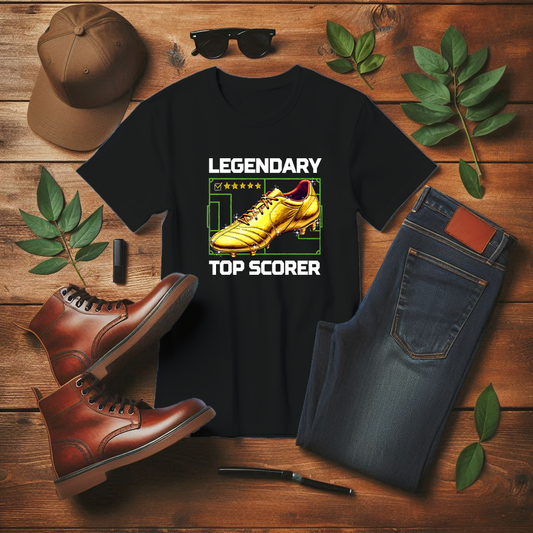 Legendary Top Scorer | Golden Boot & Five-Star Review Graphic T-Shirt