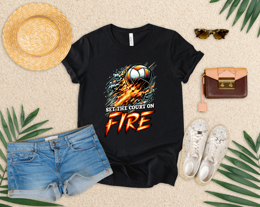 Volleyball Flames T-Shirt