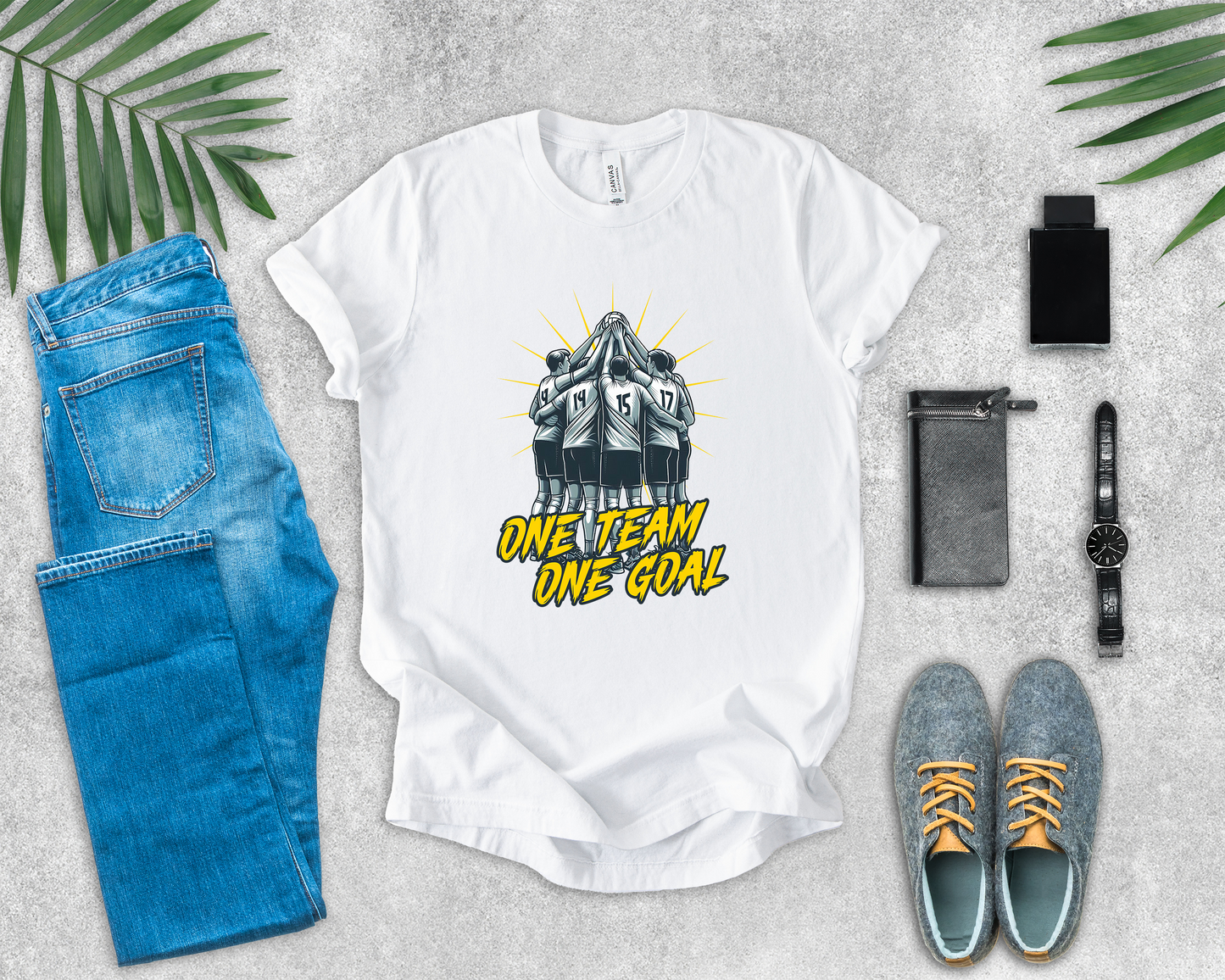 One Team One Goal – Team Huddle Unity Graphic T-Shirt