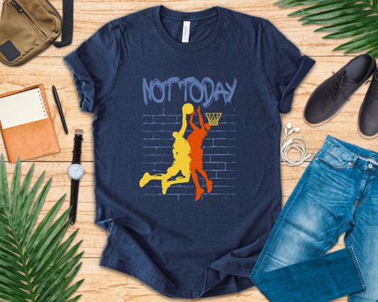 Block and Defense Wall Basketball Rejection Game Moment T-Shirt