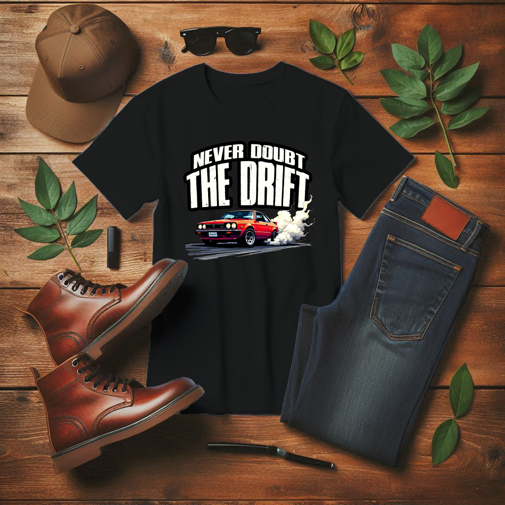 Never Doubt the Drift JDM Car Retro Racing Smoke Motion T-Shirt