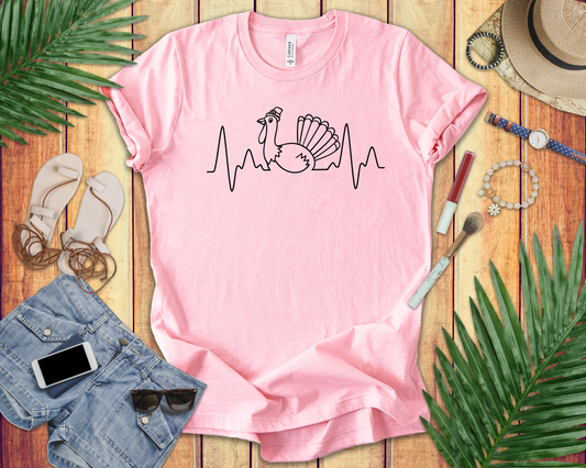 Heartbeat Turkey Graphic T-Shirt